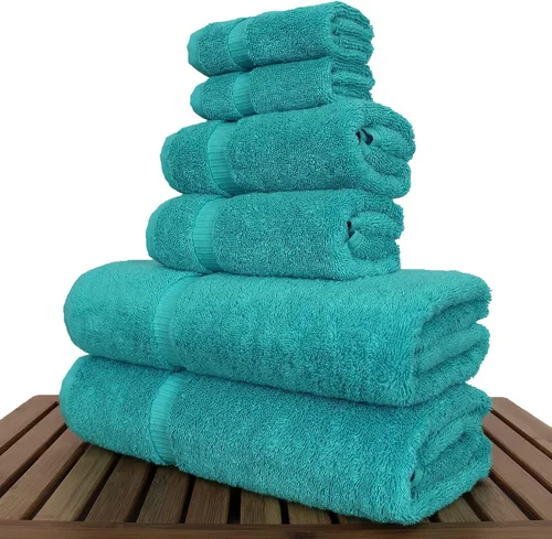 Miniatura 3 de Colección de calidad de hotel y spa, altamente absorbente y de secado rápido, 100% algodón turco, 750+ GSM, toallas ecológicas, toallas con borde