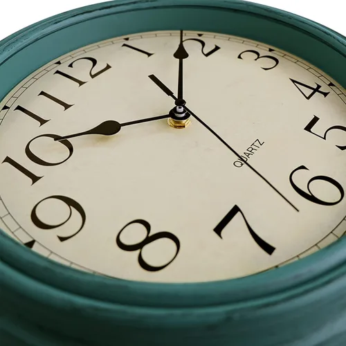 Miniatura 5 de Foxtop Reloj clásico redondo retro silencioso de 12 pulgadas, de cuarzo, decorativo, funciona con pilas, para sala de estar, cocina, oficina en casa