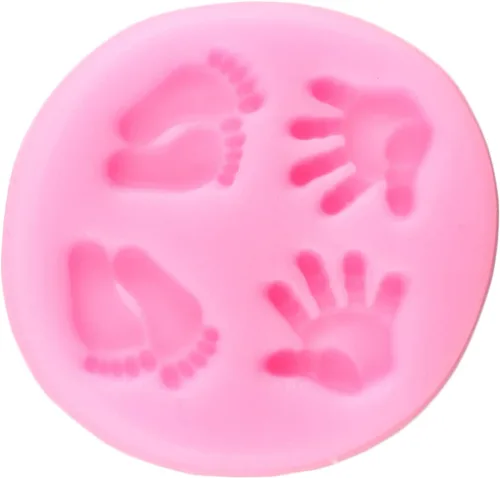 Miniatura 8 de ZiXiang Moldes de silicona para bebé, molde de fondant para pies de bebé, moldes de silicona para manos de bebé, decoración de pasteles, decoración
