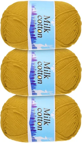Miniatura 26 de Hilo de algodón, 60 % algodón y 40 % fibras acrílicas, hilo suave para tejer a mano, para manualidades, manualidades, proyectos de tejer, decoración