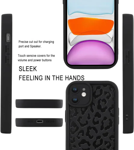 Miniatura 4 de Funda compatible con iPhone 11, diseño de estampado de guepardo, TPU suave a prueba de golpes, funda protectora para mujeres y niñas, funda delgada