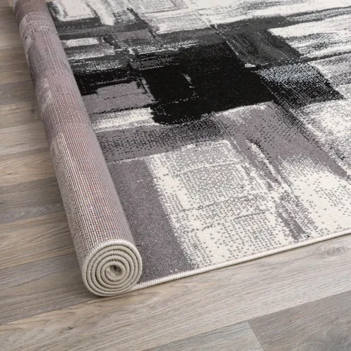 Miniatura 4 de Rugshop Alfombra Corredor Abstracta Contemporánea Negra — No Desprende Pelusa para Pasillo, Entrada y Cocina 2' x 7