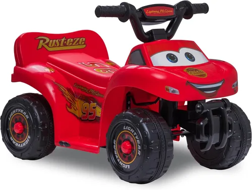 Kid Trax - Cuatriciclo de juguete para montar con diseño de Rayo McQueen de Disney Cars para niños pequeños de 1 año y medio a 3 años y con peso