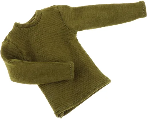 Miniatura 2 de Colaxi Camiseta de manga larga con figura de hombre a escala 1/12, ropa de muñeca en miniatura para figura de 6 pulgadas, color verde