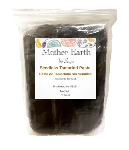 Pasta de tamarindo húmedo sin semillas Tamarindo - Todo natural sin azúcar añadido - (14 oz)