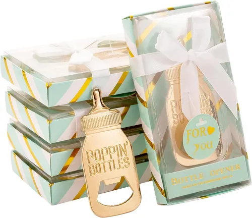 Miniatura 9 de 24 Abrebiberones Favores para Baby Shower, Regalos, Decoraciones, o Cajas de Regalo de Recuerdo para Invitados, Diseño Poppin para Bebés Niñas Rosa