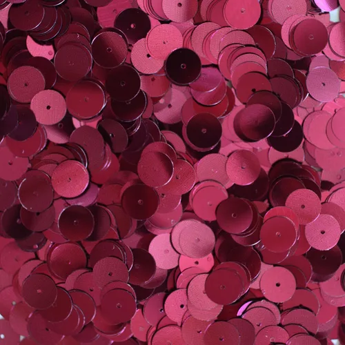 PAILLETAS DE LENTEJUELAS redondas planas de 0.394 in ~ VINO ROJO BURDEO METÁLICO ~ Lentejuelas sueltas para bordado, brida