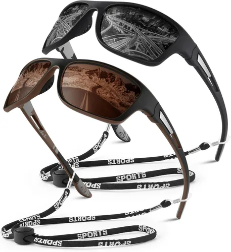 Miniatura 12 de WEAROYO - Gafas de sol polarizadas deportivas para hombres y mujeres, gafas de pesca y conducción rectangulares, protección UV400 Marco C