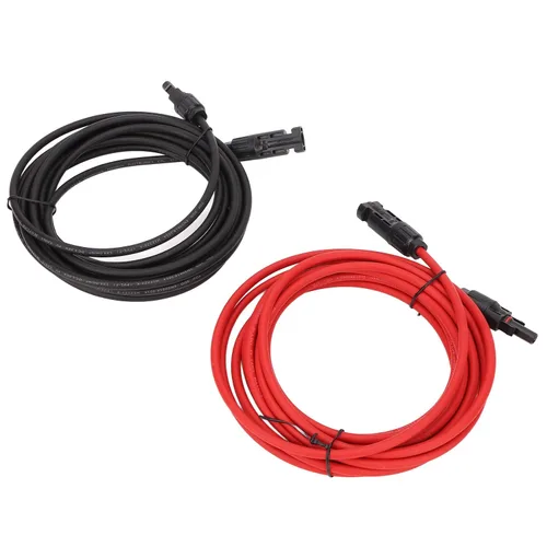 Miniatura 2 de Cable adaptador solar, 1 par de cable de panel solar de 12 AWG con conector adaptador solar, cable de extensión solar, cable fotovoltaico resistente