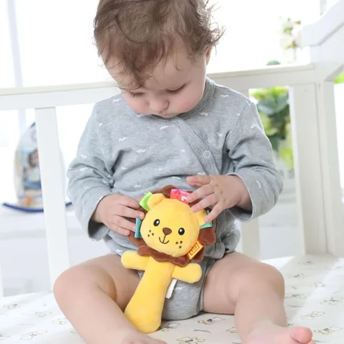 Miniatura 2 de Sonajeros suaves para bebés, juguetes de peluche de animales de peluche para niños pequeños, niñas, niños, desarrollo infantil, juguetes de león