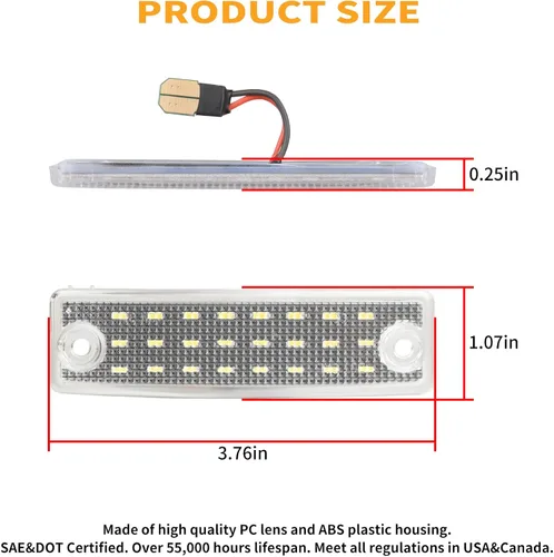 Miniatura 3 de Gempro Conjunto de Luz LED para Placa de Matrícula Montaje de Lámparas de Etiqueta de Parachoques Trasero para 1996-2023 4Runner 2008-2022 Sequoia