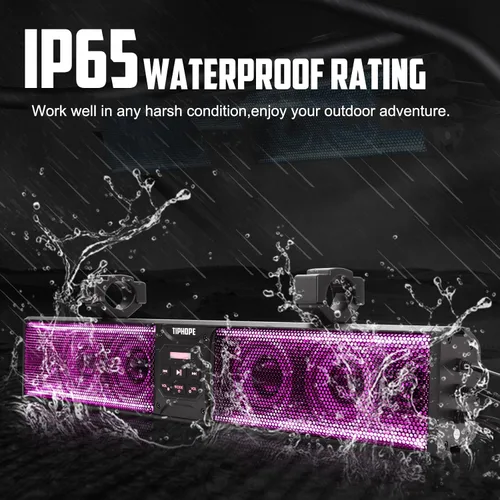 Miniatura 6 de Barra de sonido UTV de 26 pulgadas con 6 altavoces, barra de sonido ATV Bluetooth con iluminación RGB, sincronización de música, barra de sonido