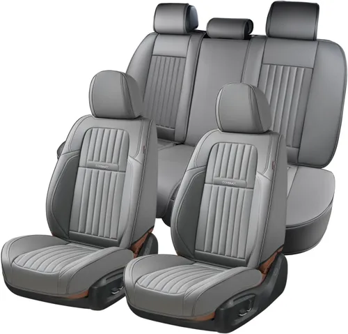 Miniatura 63 de Coverado Fundas de Asiento Delantero para Automóvil, 2 Piezas Fundas de Asiento de Cuero para Automóviles, Protector de Asiento de Automóvil Solo