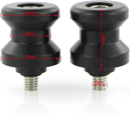 Miniatura 3 de Xitomer POM - Bobinas de plástico M6 con brazo oscilante para motocicleta, deslizadores, carretes M6, aptos para YZF R1/R6/R7, FZ1/FZ6/FZ8/FZ-09