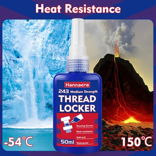 Miniatura 4 de Hannaera Bloqueador de roscas azul de 50 ml/1.69 onzas líquidas de resistencia media, para tuercas, pernos, sujetadores y metales, bloqueador