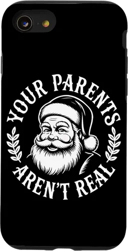 Miniatura 18 de Your Parents Aren’t Real Santa Humor Holiday Festive Cartoon Case for iPhone XR