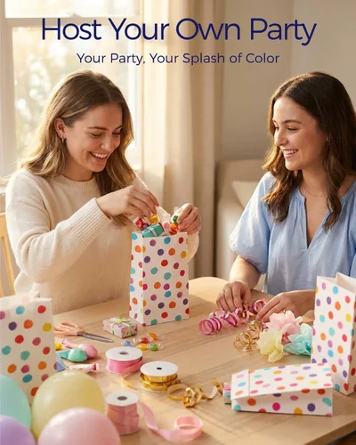 Miniatura 5 de SUNCOLOR Paquete de 30 bolsas de regalo de fiesta, bolsas de regalo para niños, bolsas de regalo para fiestas de cumpleaños, 9.1 x 5.1 x 3.1 pulgadas