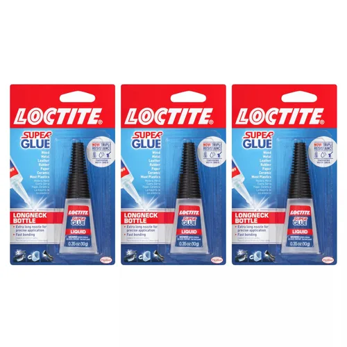 Miniatura 7 de Loctite Super Glue - Botella líquida de cuello largo, transparente, botella de 0.18 onzas líquidas, 1 paquete – Superpegamento para plástico
