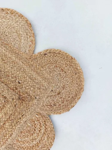 Miniatura 4 de Alfombra festoneada de yute natural (2 x 3 pies, natural)