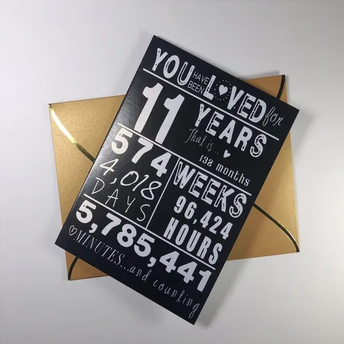 Miniatura 6 de Sutjxc Regalos de cumpleaños para niños y niñas de 11 años Tarjeta de cumpleaños de 11 e ideas de regalo, diseños familiares para nietos, primos