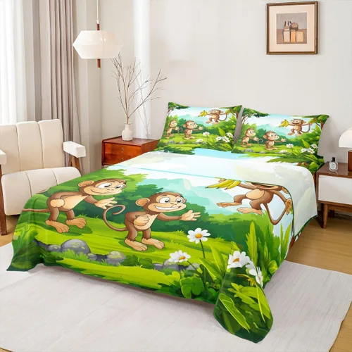 Miniatura 12 de Erosebridal Juego de sábanas tamaño individual de cola de sirena para niños, decoración de habitación de sirena, sábana bajera ajustable