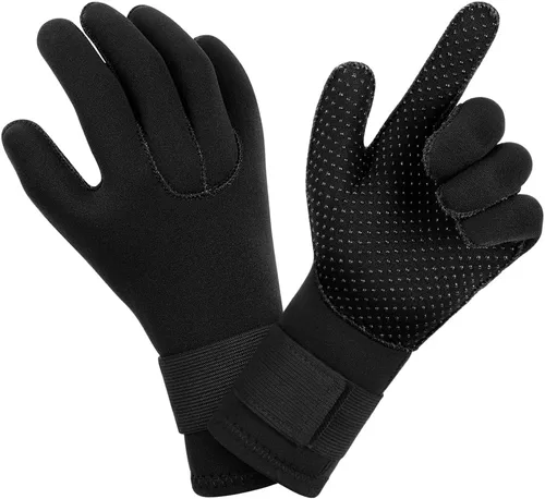Miniatura 9 de AUAUY Guantes de buceo, guantes de neopreno de 0.118 pulgadas (0.118 in), guantes de neopreno cálidos de cinco dedos, guantes de surf flexibles