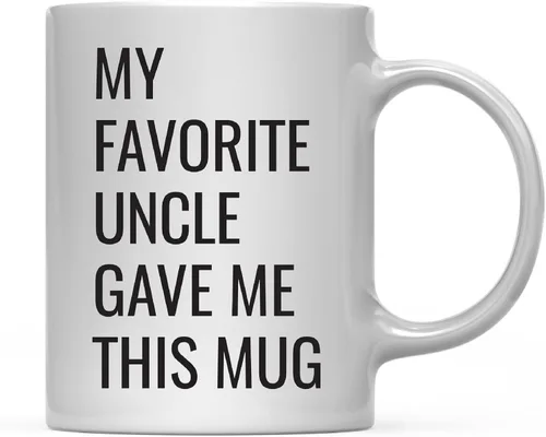 Miniatura 57 de Andaz Press Taza de café divertida de 11 onzas, regalo de broma, My Favorite Aunt Gave Me This Cup, 1 paquete, sobrino sobrino, cumpleaños, Navidad