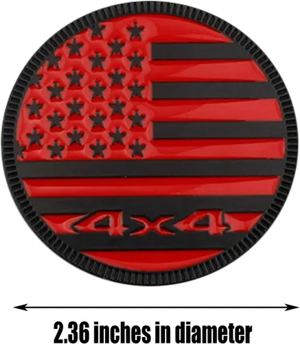 Miniatura 4 de Squatch Badge - Emblema de metal para automóvil, estilo bandera de Estados Unidos, 4 x 4, compatible con Jeep Wrangler Cherokee y varios automóviles