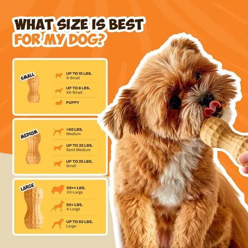 Miniatura 5 de Poochie Butter Juguete masticable duradero de mantequilla de maní para perros, juguetes masticables para masticadores agresivos, juguete de goma