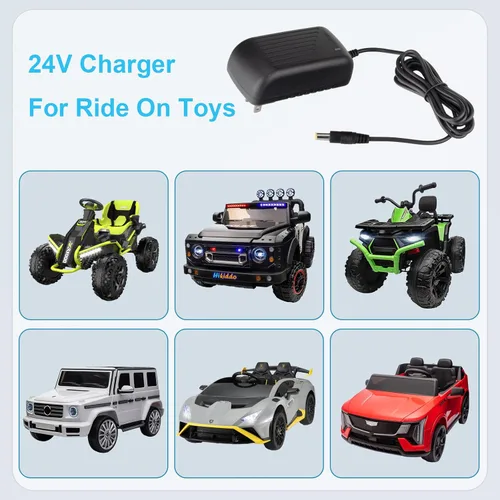 Miniatura 2 de Cargador de 24 V para niños de juguete - Cargador de batería de 24 voltios para Jeep ATV UTV Wrangler SUV con luz indicadora de carga para niños