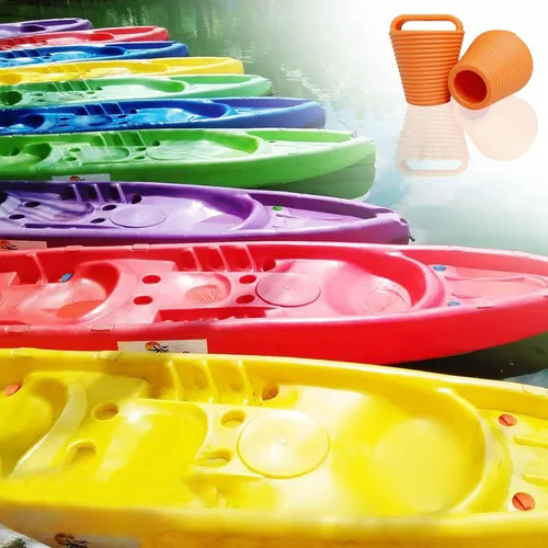 Miniatura 7 de 12 piezas Kayak Scupper Plug Kit TPE Scupper Tapones Agujeros de drenaje Tapón Bung con mango coral-12 piezas-l