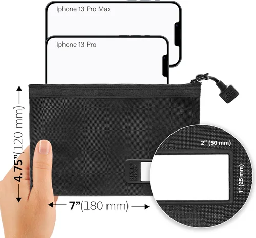 Miniatura 5 de Set & Done Onama Flexi - Bolsa de almacenamiento de nailon transparente duradera con pestaña para nombre para maquillaje, viajes, bolsa de pañales
