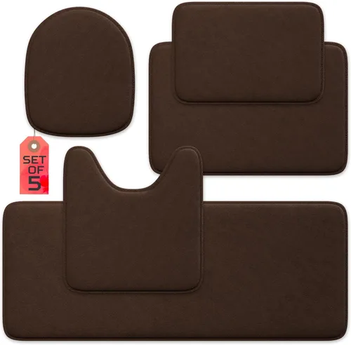 Miniatura 50 de Alfombra de baño de lujo – 1 pieza de alfombrilla de baño de espuma viscoelástica, antideslizante y ultrasuave, altamente absorbente, fácil