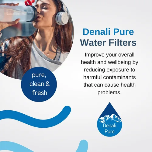 Miniatura 3 de Paquete de 4 filtros de agua de repuesto para refrigerador Whirlpool ED25UEXHW00, compatible con Whirlpool 8171413, 8171414 cartucho de filtro