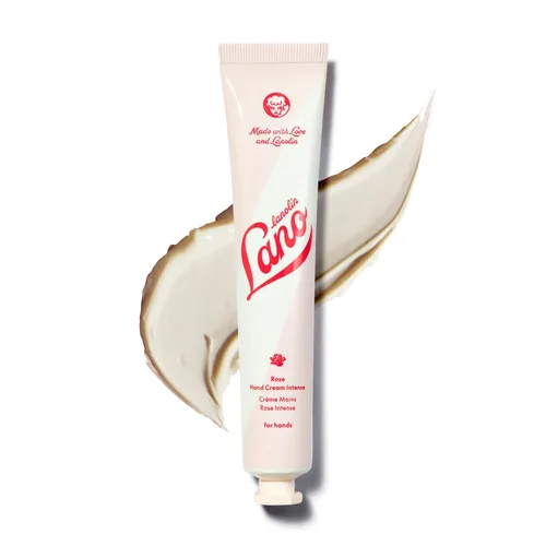 Lanolips Crema de Manos - Loción de Lanolina con Aceite de Rosa, Mantequilla de Karité y Vitamina E - Crema para Cutículas y Manos para Manos Secas