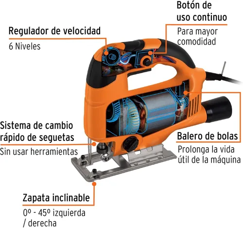 Miniatura 2 de Sierra caladora, profesional, 650 W