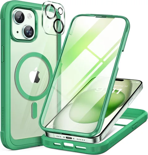 Miniatura 98 de Miracase Funda de Vidrio para iPhone 12/12 Pro de 6.1 pulgadas, Funda Protectora Bumper Resistente de Cuerpo Completo Mejorada con Protector