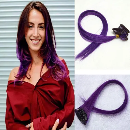 Miniatura 11 de Extensiones de cabello humano con clip, de 18 pulgadas, rubio decolorado, 100% real, extensiones de cabello con clip para mujer, 6 piezas de cabello
