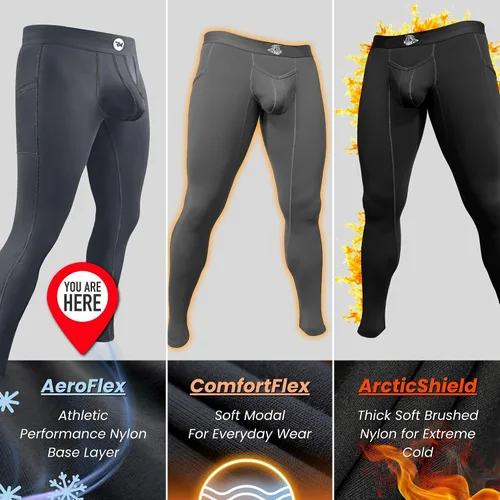 Miniatura 48 de Real Men ABCD Pouch - Pantalones de compresión para hombre, paquete de 1, 2 y 3, leggings para hombre, pantalones de yoga, medias, capa base