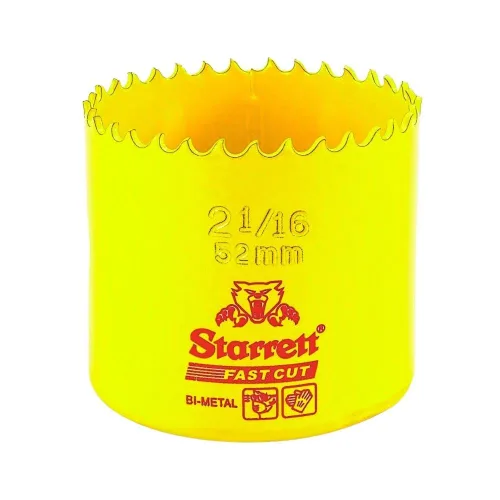 Miniatura 40 de Starrett FCH0100-G - Sierra de agujero recto de corte rápido bimetálica con dientes HSS resistentes a la abrasión, ideal para cortar metal, acero