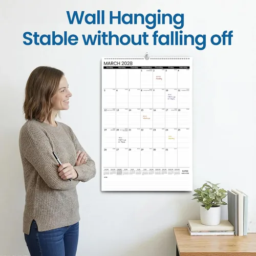 Miniatura 7 de SUNEE Calendario de pared grande 2026-2027, 22.75 x 15.5 pulgadas, calendario de julio de 21 meses (finaliza marzo de 2028), vertical extragrande