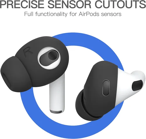 Miniatura 2 de 2 pares de fundas de silicona para AirPods 3 almohadillas de silicona [no cabe en la funda de carga] [registrada por patente de EE. UU.] Compatible