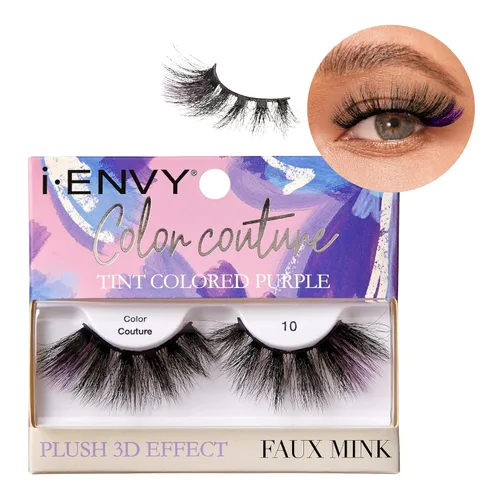 Miniatura 15 de iENVY - Pestañas postizas de imitación de visón de color, pestañas de colores mixtos, máxima esponjosidad y volumen, pestañas postizas (rosa tintado)