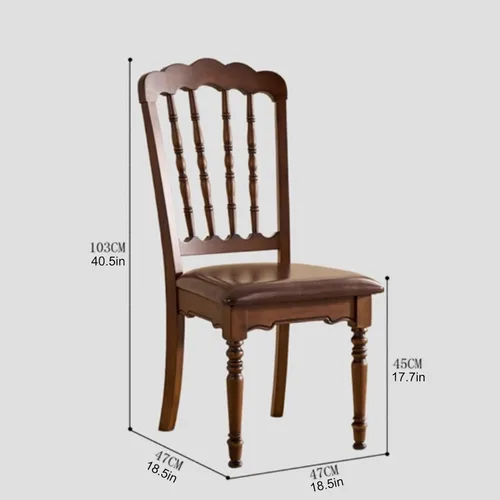 Miniatura 3 de Dining Room Chairs Retro Wooden Dining Chairs with Slatted Backrest, Classic Armless Church Chair for Restaurants/Kitchens, Church(No Cushion,2PCS)