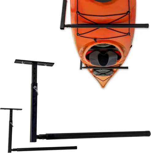 Miniatura 5 de StoreYourBoard Almacenamiento de techo para kayak, soporte organizador de garaje resistente ajustable