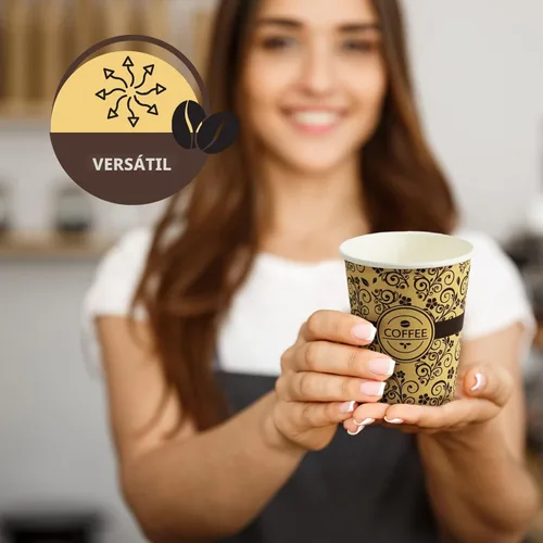 Miniatura 4 de PAMI Vasos de papel para café caliente de 8 onzas, [Paquete de 50], desechables, para llevar para bebidas calientes, vasos de papel de un solo uso
