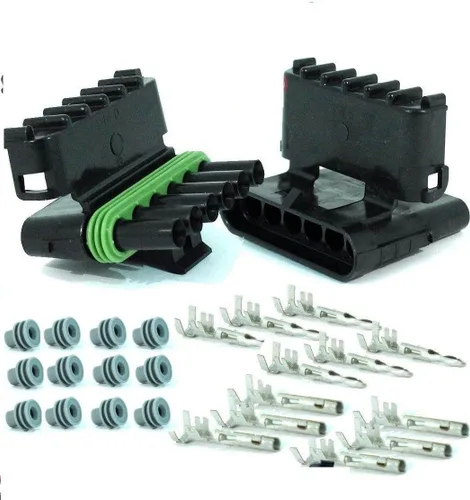 Michigan Motorsports Paquete de 6 conectores PIN, 5 juegos de 12-16 AWG utilizados para automóviles, camiones, motocicletas, barcos, remolques,