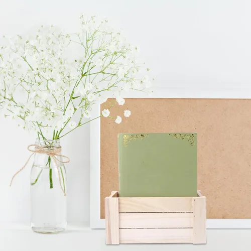 Miniatura 7 de Yardwe Caja de almacenamiento de escritorio de madera creativa, organizador de oficina y hogar, pequeña madera natural hecha a mano para decoración
