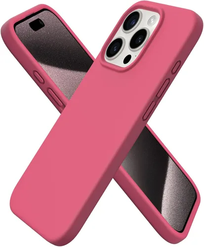 Miniatura 14 de ORNARTO Funda compatible con iPhone 15 Pro de 6.1 pulgadas, silicona líquida de 3 capas cubierta completa de goma de gel suave, funda protectora