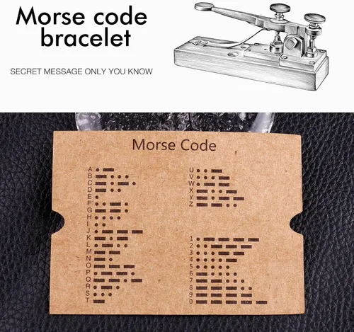 Miniatura 2 de SUMMER LOVE Morse Code Bracelets for Women Men, Mens Bracelet, Inspirational Bracelets Gifts for Couples Wife Husband Daughter Best Friend